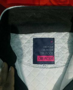 Gray Quilted Zip-Up Jacket