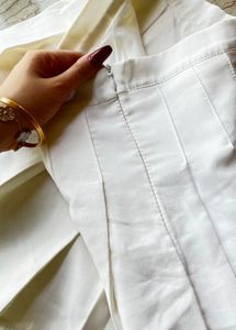 White Pleated Mini Tennis Skirt