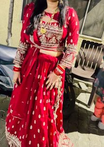 Red Embroidered Lehenga Choli Set