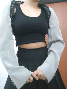 Crop Blazer Pullover Sleeves