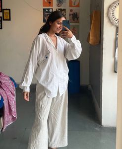 Oversized White Button-Down