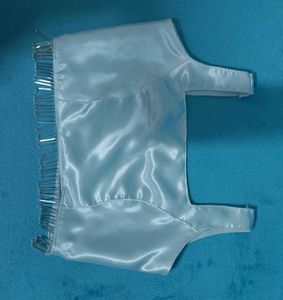 Black And White Satin Blouse Combo