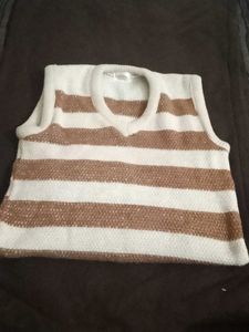 Striped Knit Sweater Vest