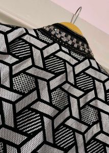 Black Geometric Velvet Jodhpuri