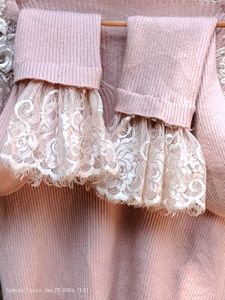 Pink Embellished Long Sleeve Top