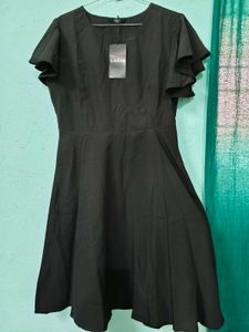 Chic Black Flared Dress