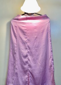 Baby pink -Polka Dot Midi Skirt