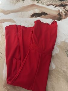 Red Sleeveless Jumpsuit