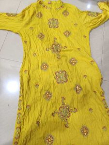 Yellow Floral Kurti