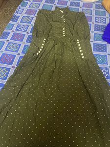 Long Dotted Maxi Gown Dress