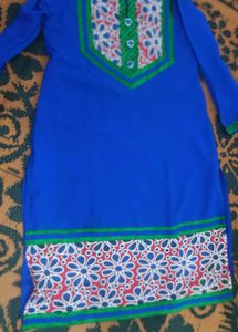Elegant Blue Embroidered Kurta( XL )size
