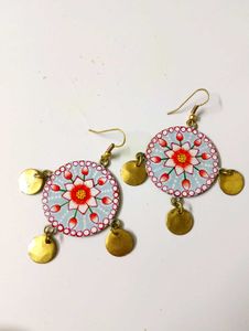Colourful Mandala Drop Earrings