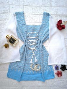 Embroidered Corset Back Kurti🌷