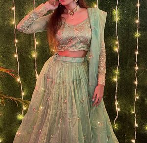 sea green lehanga choli🩵