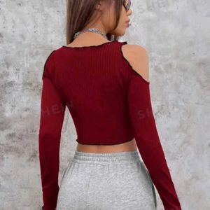 Red Spider Web Crop Top