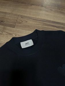 AMI Paris Black Crewneck Sweatshirt