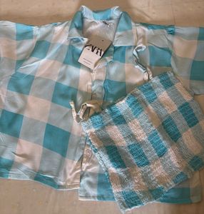 Gingham Two-Piece Set