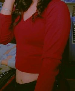 Maroon Crop Top