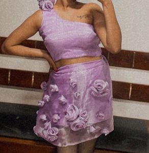 Lavender Skirt And Top Set