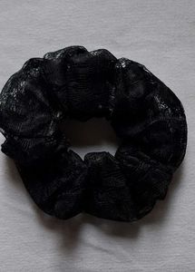 Black Mesh Scrunchie