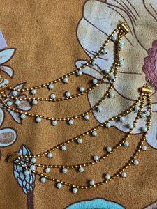 NEW Golden Jhumkas With Ear Chains
