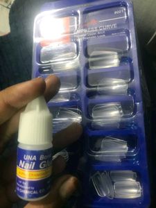 Transparent Nails, 100 Reusable Artificial Fake Na