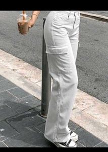 White Cargo Pants