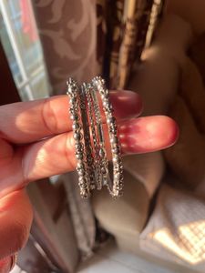 Silver Tone Bangle Set