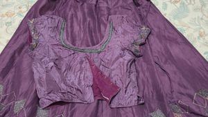 purple lehenga