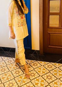 Beautiful Designer Co-ord Set With Hand Embroidery