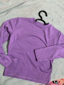 Lavender Colour Crop Top