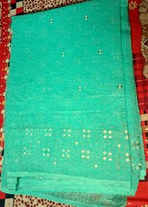 Sea green saree