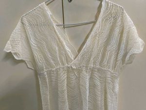 Beach &amp; Party Wear V Neck Net Top