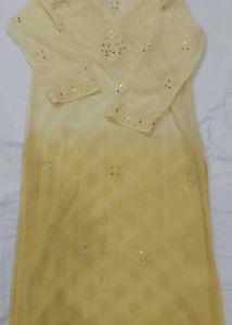 Yellow Embroidered Salwar Kameez Set