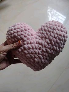 Crochet Heart Pillow