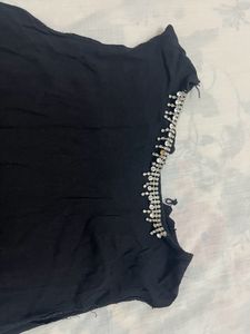 Black flared dress