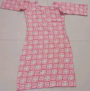 Pink cotton kurti