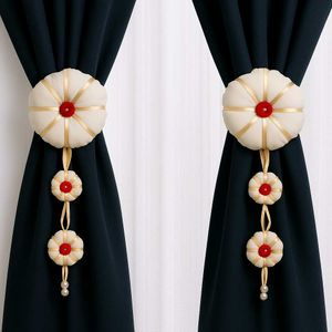 Elegant Handmade Floral Curtain Tiebacks – Set of