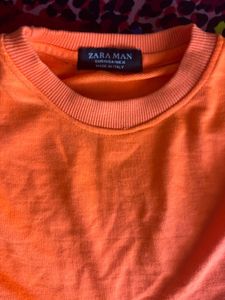 Zara Orange Knit Sweater