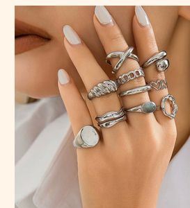 Silver Plated Set of 10 Stackable Finger Rings🫶🏻