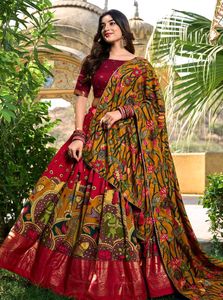 semi stitched half saree