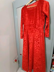 Elegant Red Velvet dress