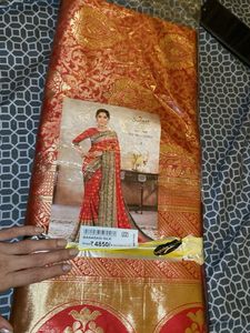 Elegant Red Banarasi Saree