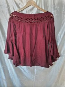 Maroon Offshouldier