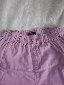 Lavender High-Waisted Shorts