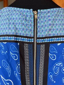 Blue Paisley Print Dress