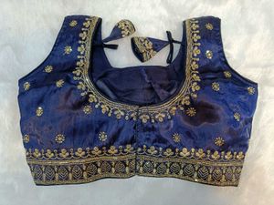 Elegant Navy Blue Blouse