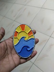 Sunset And Waves Fridge Magnet