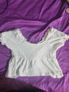 Cropped Peplum Top