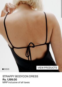 Black Strappy Bodycon Dress